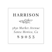 Chic Hand gezeichnet Zweigstellenfamilie Rücksende Gummistempel (Prägung)