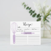 Chic Hand Letder Whisk Recipe Card Postkarte (Stehend Vorderseite)