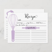 Chic Hand Letder Whisk Recipe Card Postkarte (Vorne/Hinten)