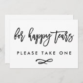 Chic Hand Letding Hochzeit glückliche Tränen druck (Vorne/Hinten)