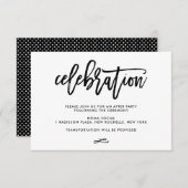 Chic Hand Letding Wedding Celebration Enclosure Begleitkarte (Vorne/Hinten)