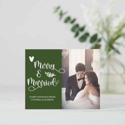 Chic Hand Letry Verheiratetes Foto Budget (Stehend Vorderseite)