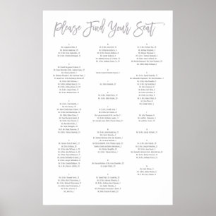 Chic Hand Letted Alphabetitic Seekarte Poster
