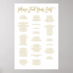 Chic Hand Letted Alphabetitic Seekarte Poster