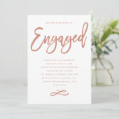 Chic Hand Letted Engagement Party Einladung (Stehend Vorderseite)