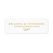Chic Hand Letted Gold Return Address Label (Vorne)