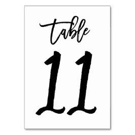 Chic Hand Letted Tischnummer Card | Tabelle 11