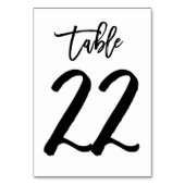 Chic Hand Letted Tischnummer Card | Tabelle 22 (Rückseite)