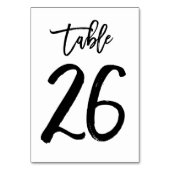 Chic Hand Letted Tischnummer Card | Tabelle 26 (Vorderseite)