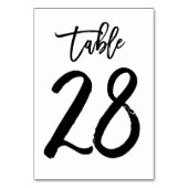 Chic Hand Letted Tischnummer Card | Tabelle 28 (Rückseite)
