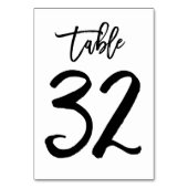 Chic Hand Letted Tischnummer Card | Tabelle 32 (Rückseite)