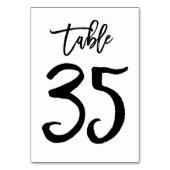 Chic Hand Letted Tischnummer Card | Tabelle 35 (Rückseite)