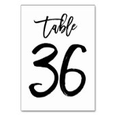 Chic Hand Letted Tischnummer Card | Tabelle 36 (Vorderseite)