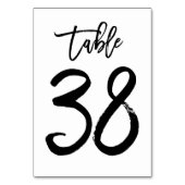 Chic Hand Letted Tischnummer Card | Tabelle 38 (Rückseite)