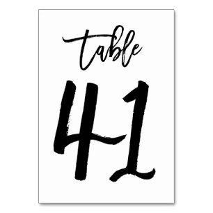 Chic Hand Letted Tischnummer Card   Tabelle 41