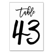 Chic Hand Letted Tischnummer Card | Tabelle 43 (Rückseite)