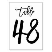 Chic Hand Letted Tischnummer Card | Tabelle 48 (Rückseite)