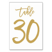 Chic Hand Letted Tischnummer Gold | Tabelle 30 (Rückseite)
