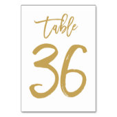Chic Hand Letted Tischnummer Gold | Tabelle 36 (Rückseite)