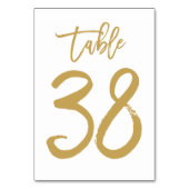 Chic Hand Letted Tischnummer Gold | Tabelle 38 (Vorderseite)