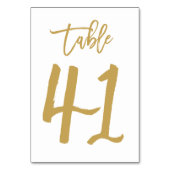 Chic Hand Letted Tischnummer Gold | Tabelle 41 (Rückseite)