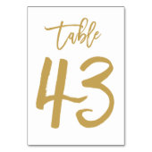 Chic Hand Letted Tischnummer Gold | Tabelle 43 (Rückseite)