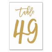 Chic Hand Letted Tischnummer Gold | Tabelle 49 (Rückseite)