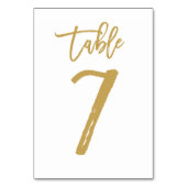Chic Hand Letted Tischnummer Gold | Tabelle 7 (Rückseite)