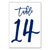 Chic Hand Letted Tischnummer Navy | Tabelle 14 (Vorderseite)