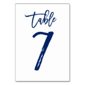 Chic Hand Letted Tischnummer Navy | Tabelle 7 (Rückseite)