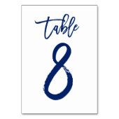 Chic Hand Letted Tischnummer Navy | Tabelle 8 (Rückseite)