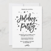 Chic Hand Letted Typografy Holiday Party Einladung (Vorderseite)