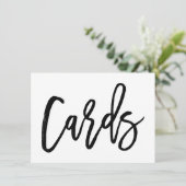 Chic Hand Letted Wedding Cards drucken Einladung (Stehend Vorderseite)