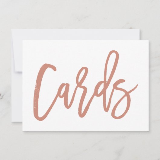 Chic Hand Letted Wedding Cards Rose drucken Einladung (Vorderseite)