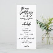 Chic Hand Letted Wedding Menu Menükarte (Stehend Vorderseite)