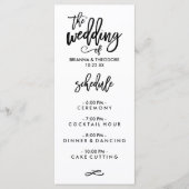 Chic Hand Letted Wedding Menu Menükarte (Vorderseite)