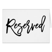 Chic Hand Letted Wedding Reserved Sign Klappzeiche (Vorderseite (Horizontal))