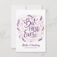 Chic Hand Letter Bester Freund je Personalisiert