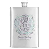 Chic Hand Letter Bester Freund je Personalisiert Flachmann (Vorderseite)