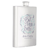 Chic Hand Letter Bester Freund je Personalisiert Flachmann (Rechts)