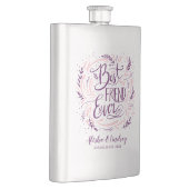 Chic Hand Letter Bester Freund je Personalisiert Flachmann (Rechts)