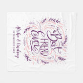 Chic Hand Letter Bester Freund je Personalisiert Fleecedecke (Vorderseite (Horizontal))