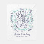 Chic Hand Letter Bester Freund je Personalisiert Fleecedecke (Vorderseite)