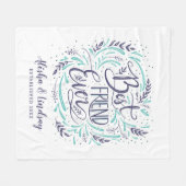 Chic Hand Letter Bester Freund je Personalisiert Fleecedecke (Vorderseite (Horizontal))