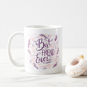 Chic Hand Letter Bester Freund je Personalisiert Kaffeetasse