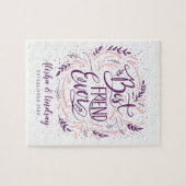 Chic Hand Letter Bester Freund je Personalisiert Puzzle (Horizontal)