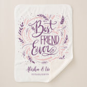 Chic Hand Letter Bester Freund je Personalisiert Sherpadecke (Vorderseite)