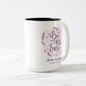 Chic Hand Letter Bester Freund je Personalisiert Zweifarbige Tasse (VorderseiteRechts)