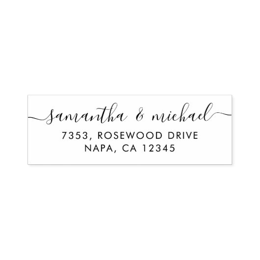 Chic Hand Letter Custom Rücksendeadresse Permastempel (Design)