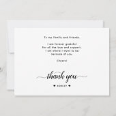 Chic Hand Letter Dankeschön Abschluss Dankeskarte (Rückseite)